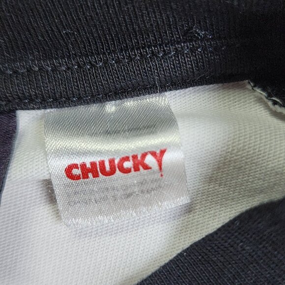 Chucky H&M Unisex Size XS Long Sleeve Raglan T Shirt White Black New - Picture 5 of 11